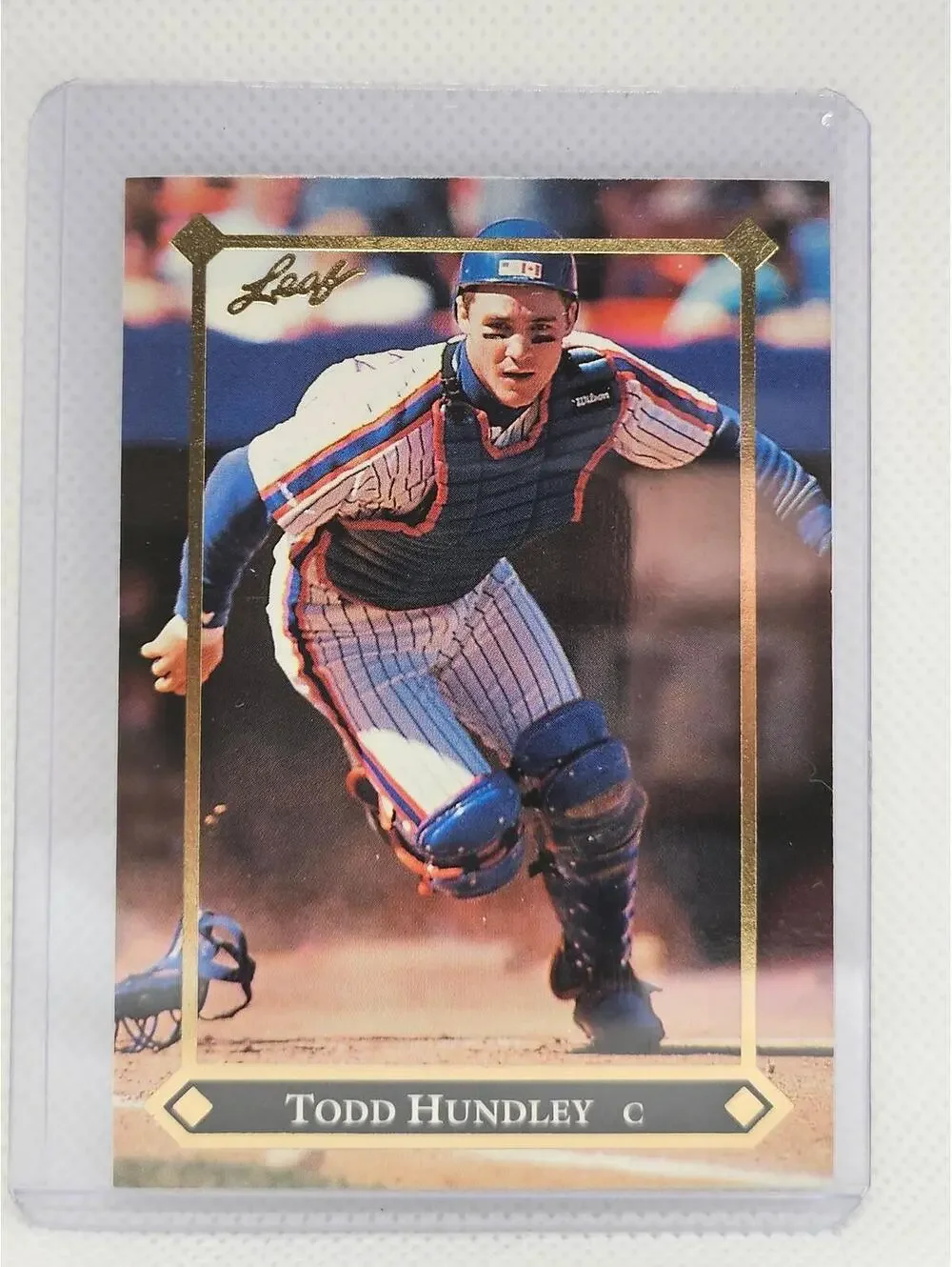 Todd Hundley Gold Rookie Insert 1992 Leaf #BC -7  - NY Mets - RAW Mint